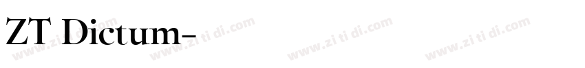 ZT Dictum字体转换